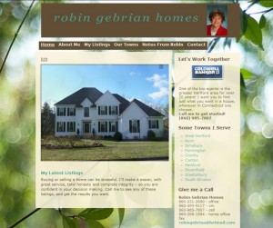 website design CT realtor Robin Gebrian